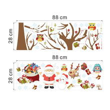 christmas wall stickers room decor cartoon tree snowman Santa Claus Reindeer mural art home decals xmas posters 1222. SM6