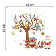 christmas wall stickers room decor cartoon tree snowman Santa Claus Reindeer mural art home decals xmas posters 1222. SM6