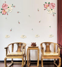 classic The riches and honor peony The third generation of fashion environmental protection removable wall stickers SM6