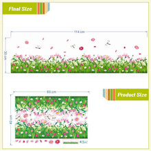 cosmoses flowers fences baseboard wall decals home decorative stickers adesivos de paredes 3D wall tatoo diy room mural art 048. SM6
