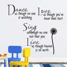 dance as though no one is watching love quote wall decals zooyoo2008 removable pvc wall stickers home decor bedroom diy wall art SM6