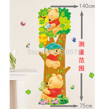 decorate children room Trees And Bear Pattern Removable Wall Stickers Height Measure For Kids Room Wall Decal Home Decals LM2001 SM6