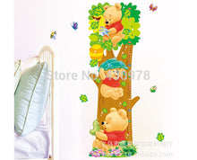 decorate children room Trees And Bear Pattern Removable Wall Stickers Height Measure For Kids Room Wall Decal Home Decals LM2001 SM6