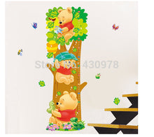 decorate children room Trees And Bear Pattern Removable Wall Stickers Height Measure For Kids Room Wall Decal Home Decals LM2001 SM6