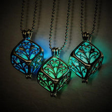 for Women Jewelry Lady Gift Charm Hollow Box Cute Locket Glow In The Dark Pendant Necklace SM6