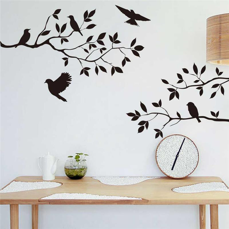 black tree branch wall stickers wall stickers of birds or home decor wall art decor SM6