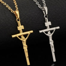 men Jesus cross necklace alloy man jewelry 18K gold plated SM6