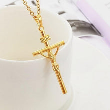 men Jesus cross necklace alloy man jewelry 18K gold plated SM6