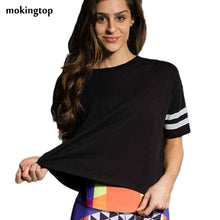 mokingtop Punk Cropped Tops Summer Short Sleeve Women T Shirt Loose Women Clothes Woman T shirt Top Short Feminino#212 SM6